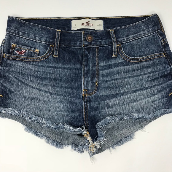 Hollister Pants - Hollister High Rise Frayed Hem Denim Shorts